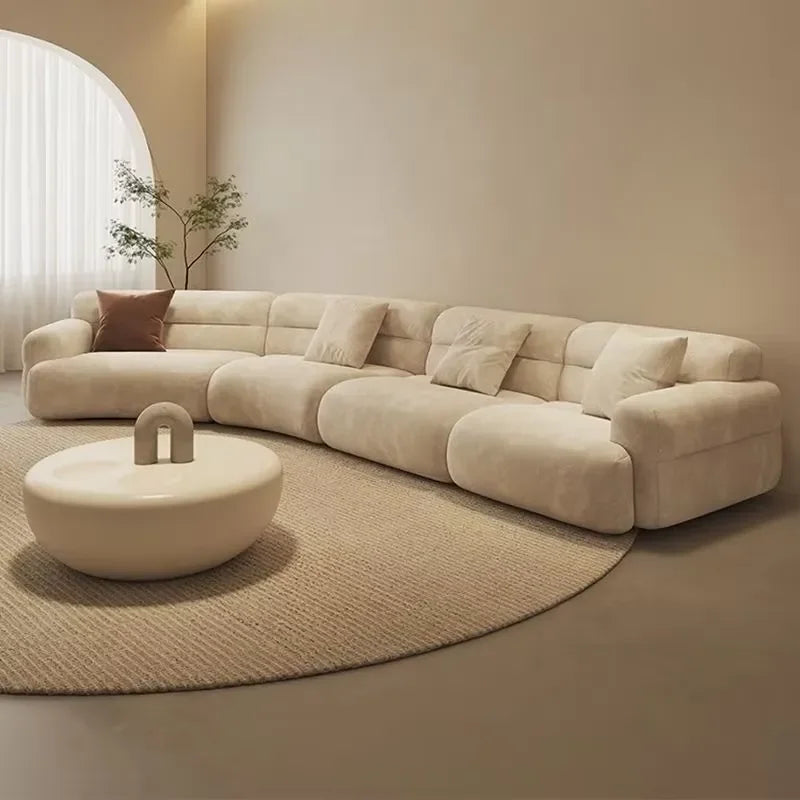 Nordic Velvet Sectional Sofa – Modern Luxury Seating for Large Living Rooms