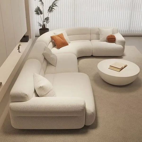 Nordic Velvet Sectional Sofa – Modern Luxury Seating for Large Living Rooms