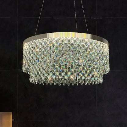 Luxury Crystal Chandelier – Modern LED Ceiling Light for Living & Dining Room