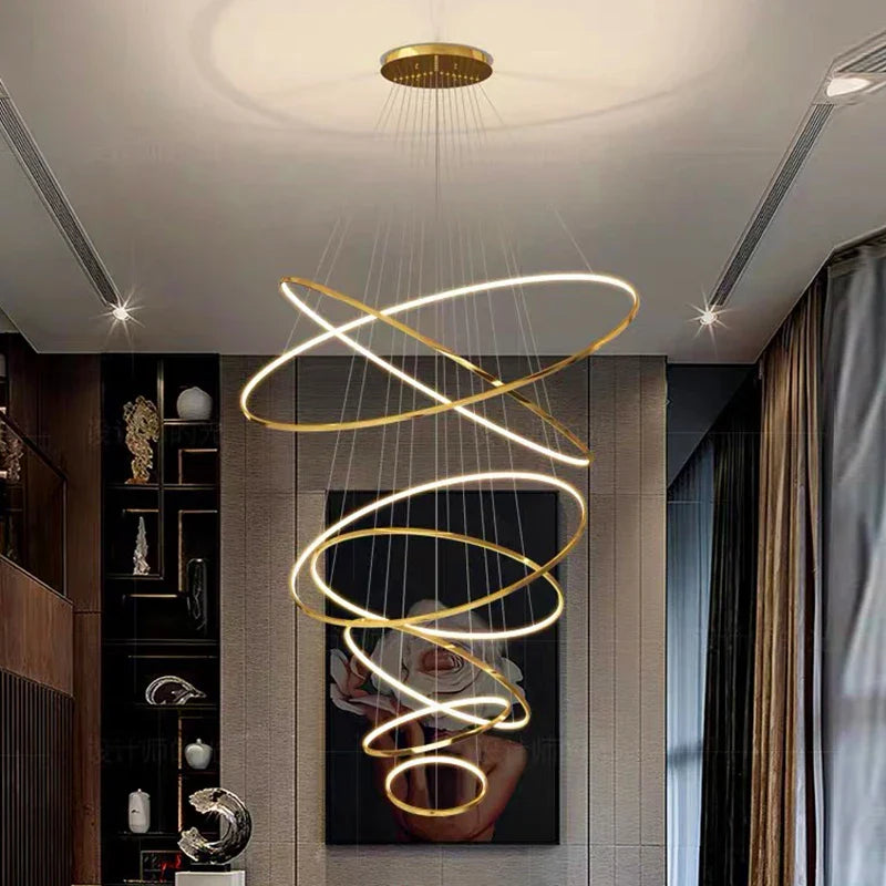 Nordic home decoration, stair chandelier, living room bedroom and dining room Pendant lights, ceiling light, indoor lighting