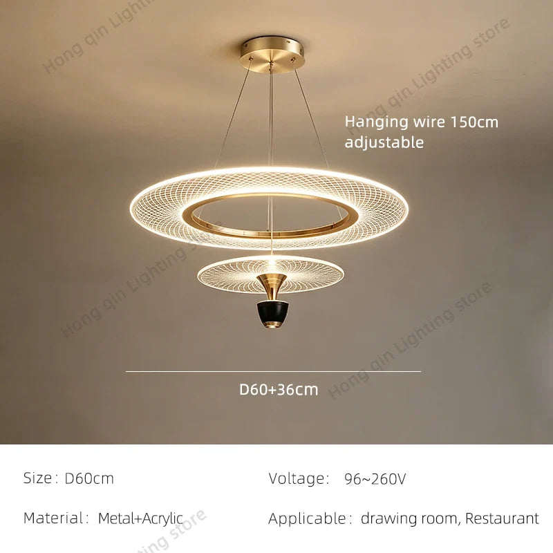 Modern Villa Pendant Chandelier – Designer LED Light for Living & Dining Room