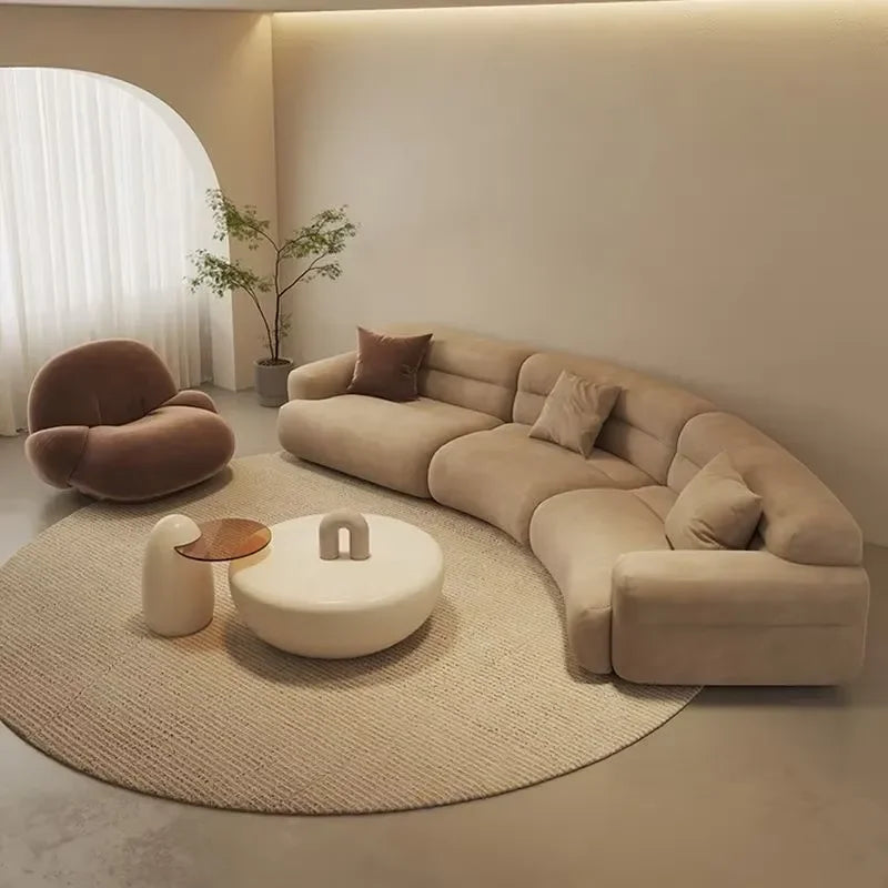 Nordic Velvet Sectional Sofa – Modern Luxury Seating for Large Living Rooms