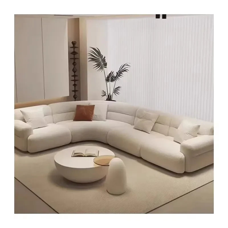 Nordic Velvet Sectional Sofa – Modern Luxury Seating for Large Living Rooms