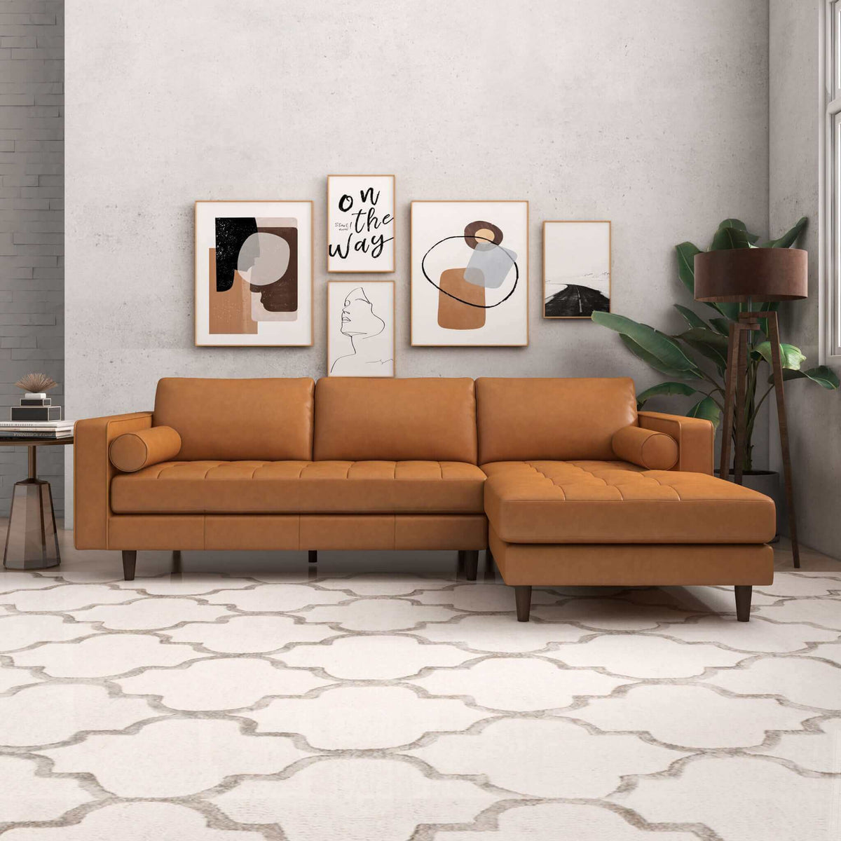 Anthony Mid-Century Corner Sectional Sofa