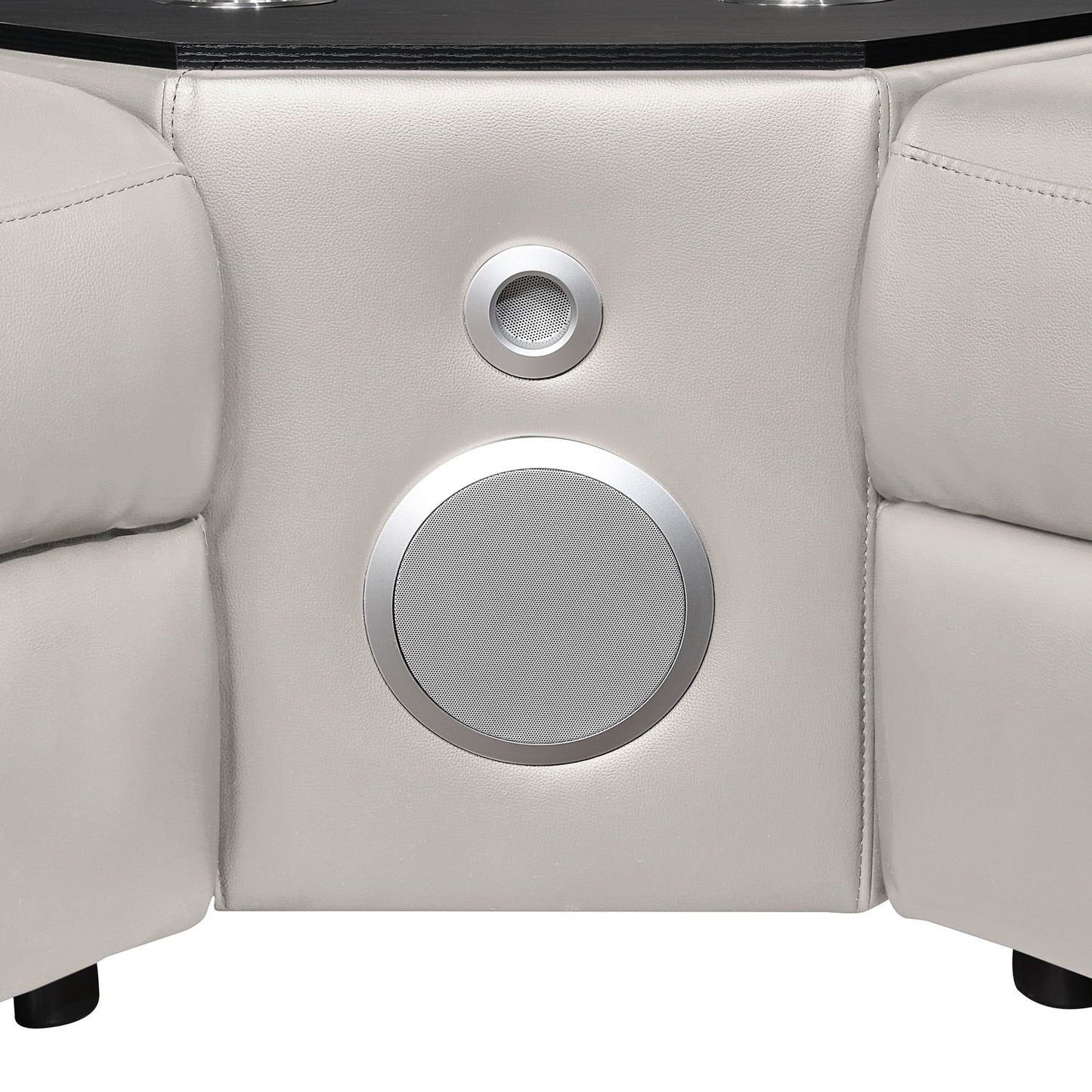 Nova - Sectional With Bluetooth Speaker, LED And Lifting Wine Cabinet