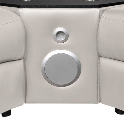 Nova - Sectional With Bluetooth Speaker, LED And Lifting Wine Cabinet