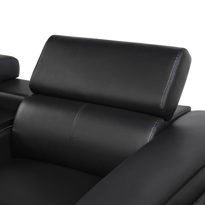 Nova - Sectional With Bluetooth Speaker, LED And Lifting Wine Cabinet