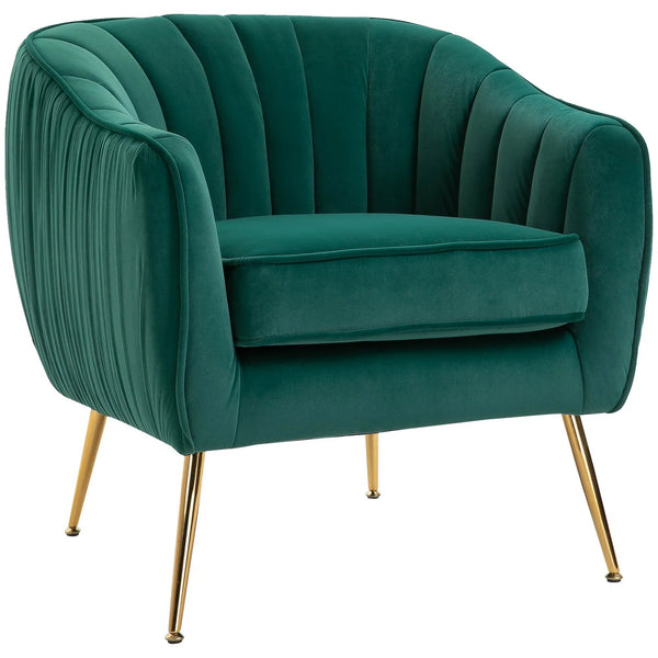 Luxury Velvet Accent Chair – Jewel-Tone Statement Seating in Deep Blue