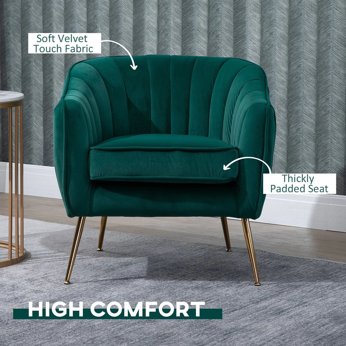 Accent Chair - Luxury Velvet Blue