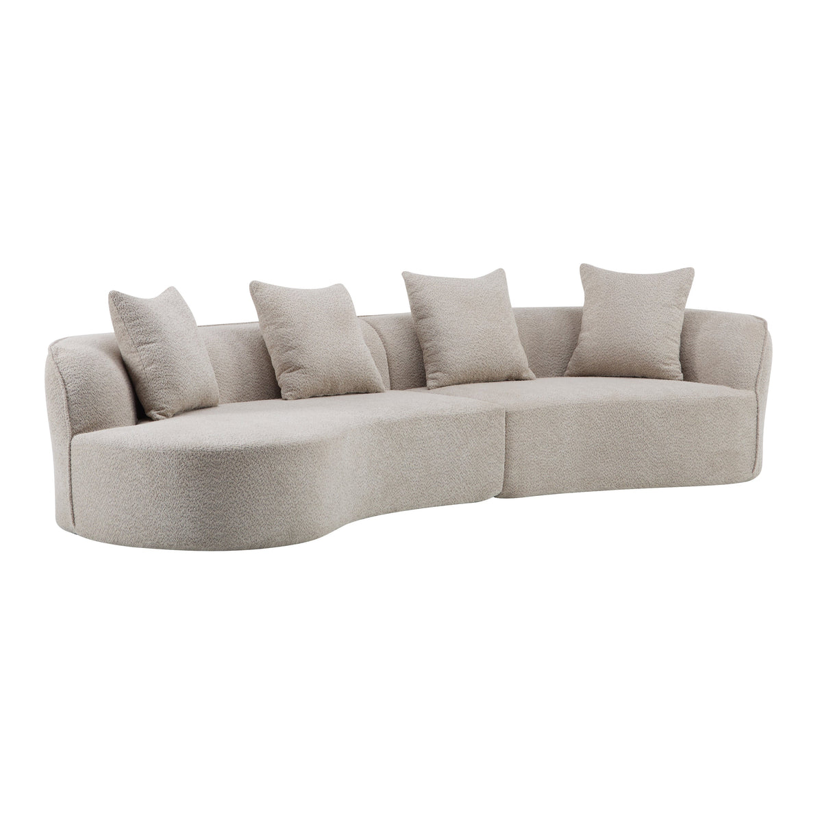 The Almond Curved Sectional Sofa – 126"