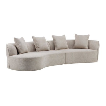 The Almond Curved Sectional Sofa – 126"