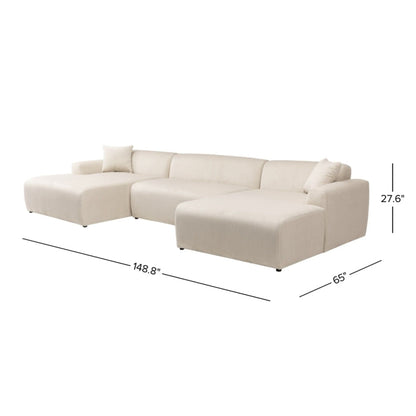Mar Luxe Microfiber Sectional Sofa