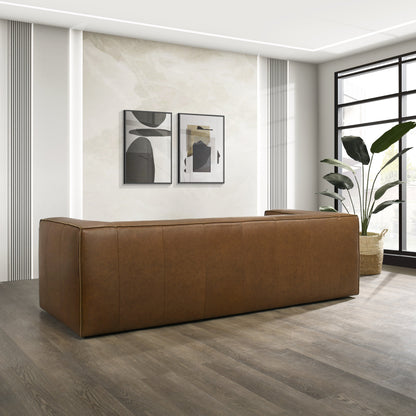 Colton Saddle Tan Two-Tone Leather Sofa