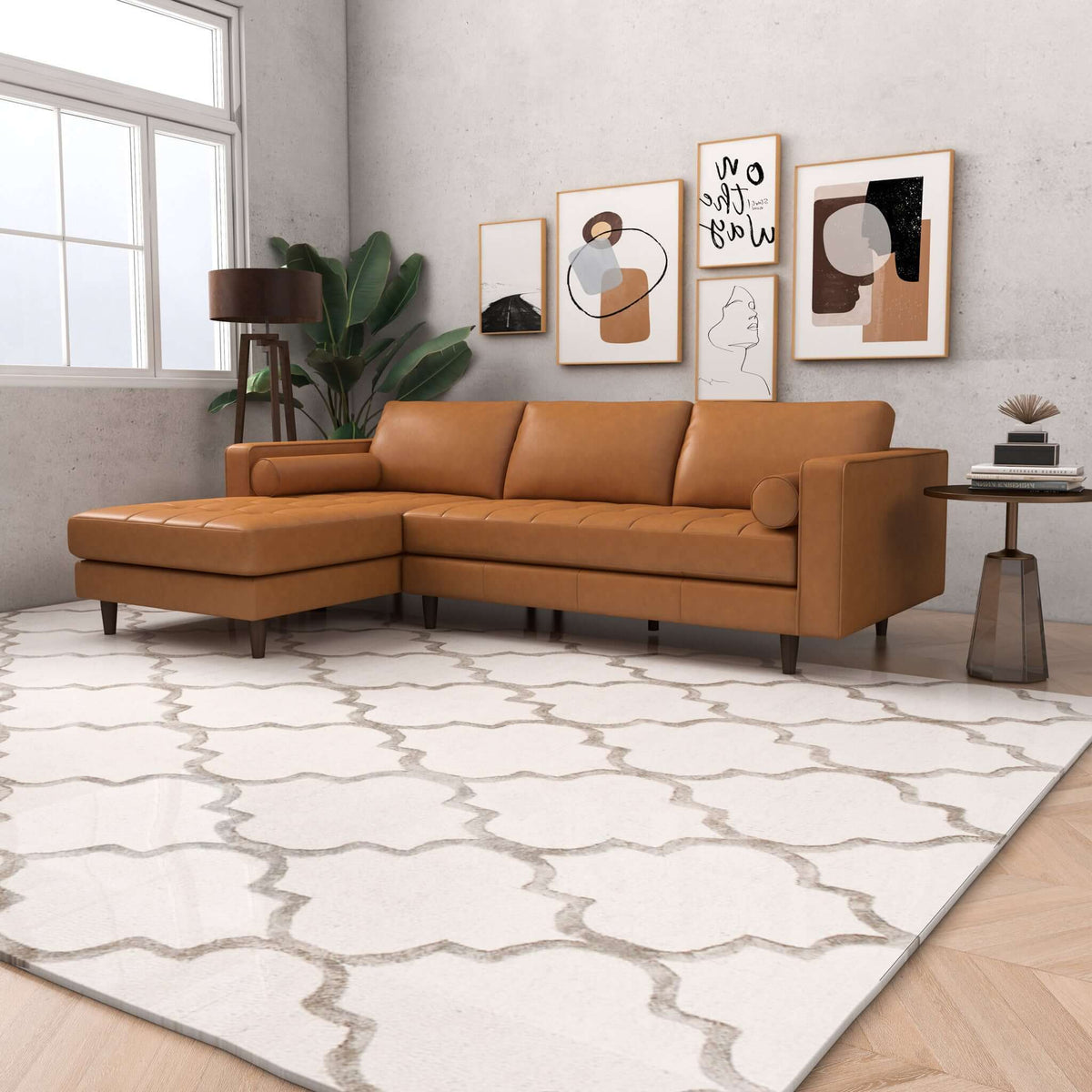 Anthony Mid-Century Corner Sectional Sofa