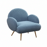 Accent Chair Built for Modern Living, Plush Sherpa Fabric, Golden Legs, Reading Armchair