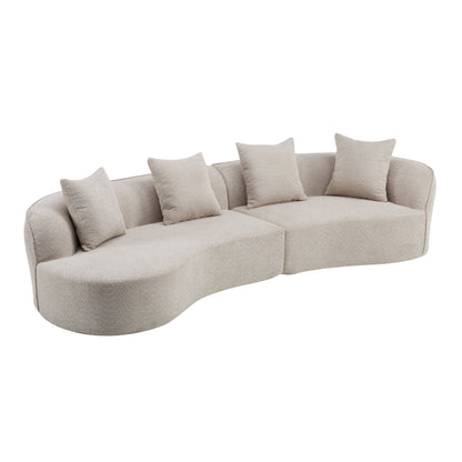 The Almond Curved Sectional Sofa – 126"
