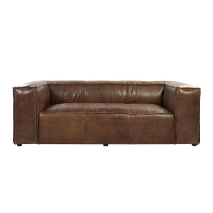 Brancaster Grain Leather Sofa - Brown