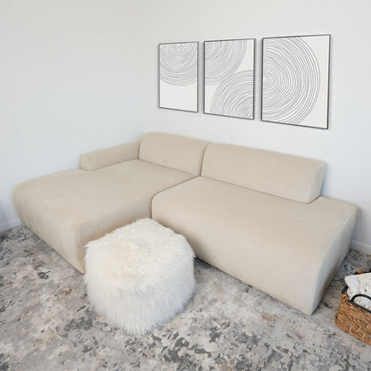 Mar Luxe Microfiber Sectional Sofa