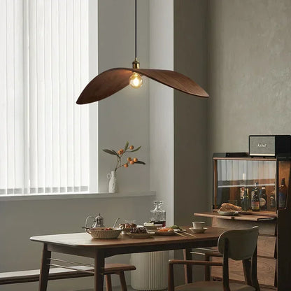 Chandelier - Modern Walnut Pendant