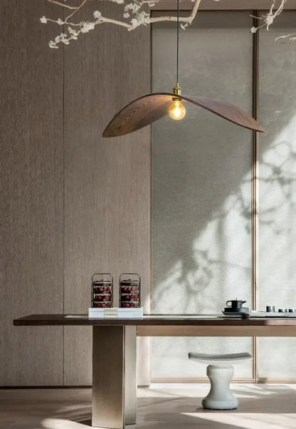 Chandelier - Modern Walnut Pendant
