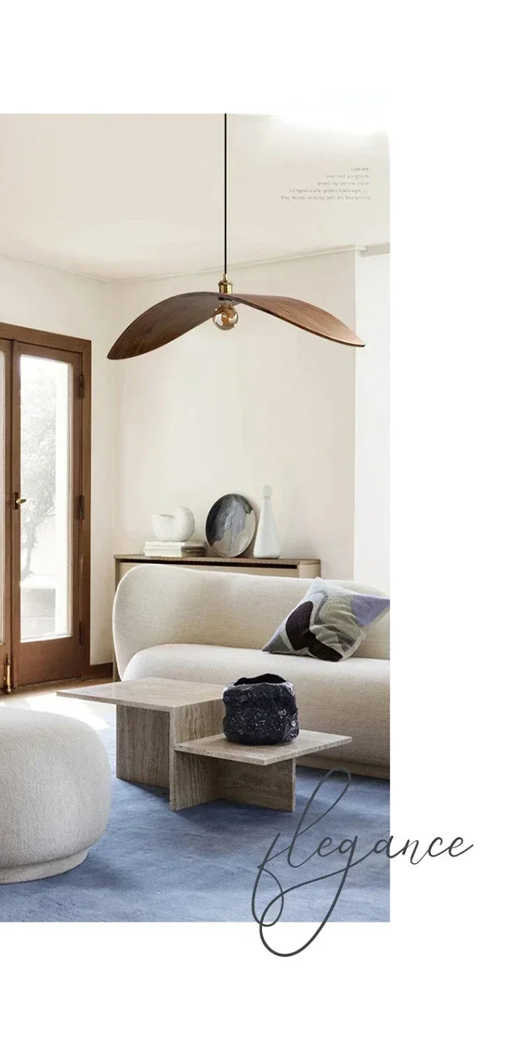 Chandelier - Modern Walnut Pendant