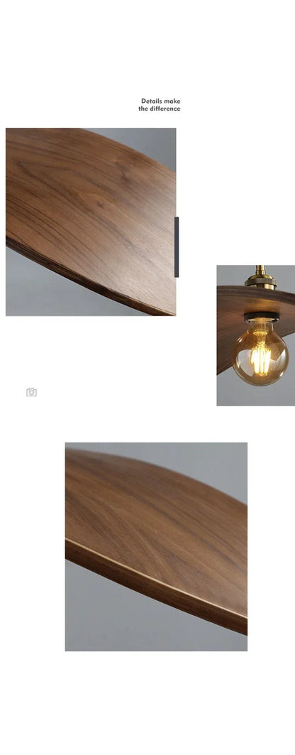 Chandelier - Modern Walnut Pendant
