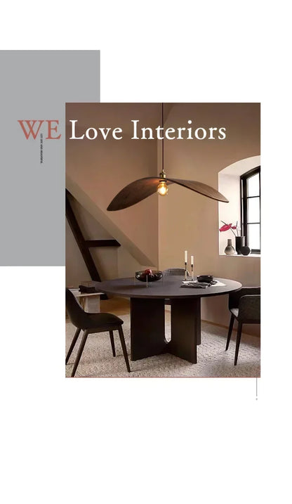 Chandelier - Modern Walnut Pendant