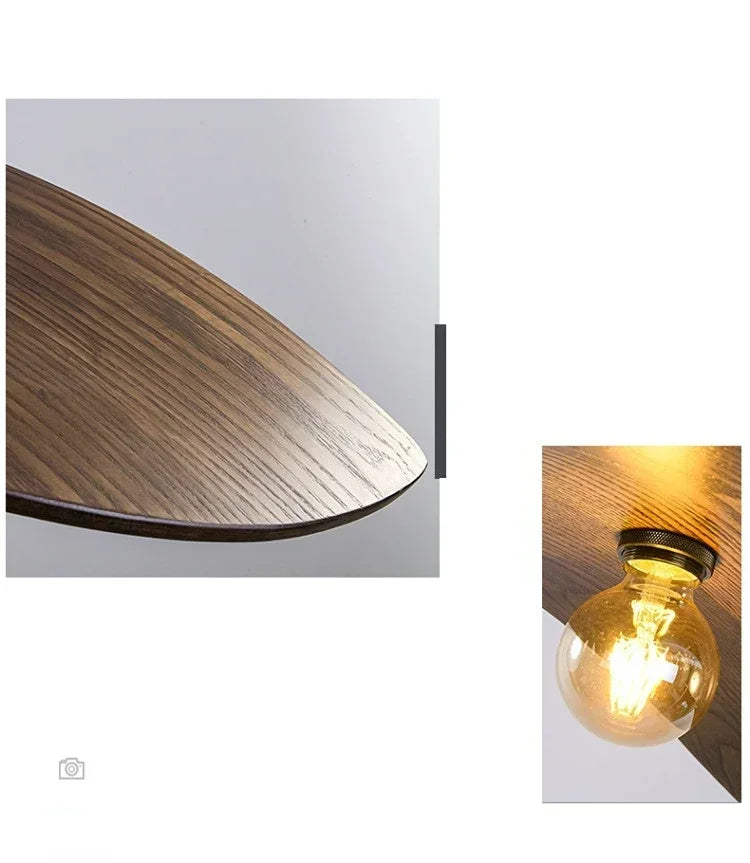 Chandelier - Modern Walnut Pendant