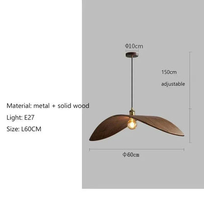 Chandelier - Modern Walnut Pendant