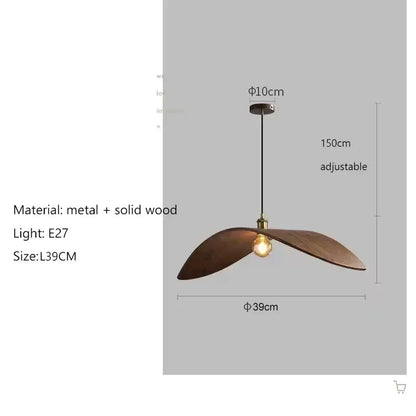 Chandelier - Modern Walnut Pendant