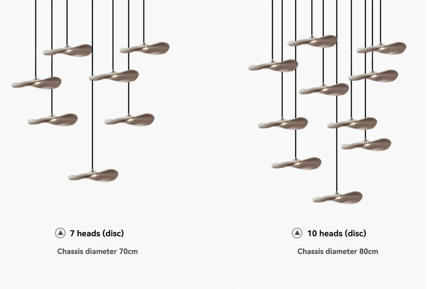 Chandelier - Multi-head Walnut