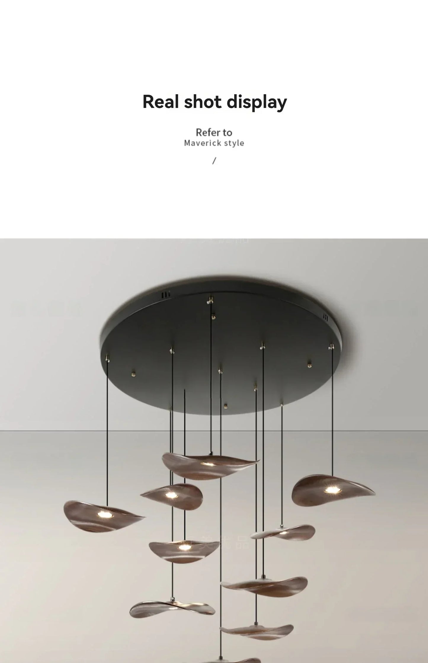 Chandelier - Multi-head Walnut