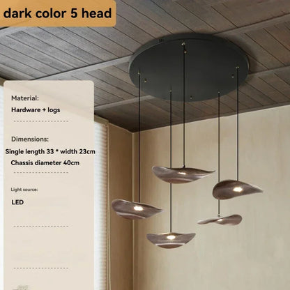 Chandelier - Multi-head Walnut