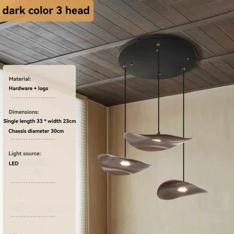 Chandelier - Multi-head Walnut