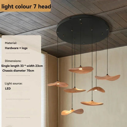 Chandelier - Multi-head Walnut