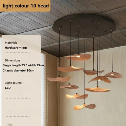 Chandelier - Multi-head Walnut