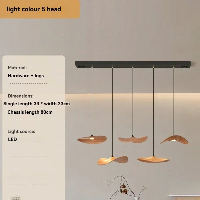 Chandelier - Multi-head Walnut