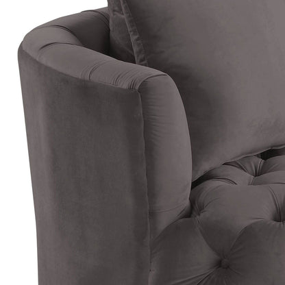 Zunyas Velvet Accent Chair With Swivel