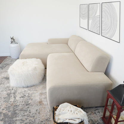 Mar Luxe Microfiber Sectional Sofa