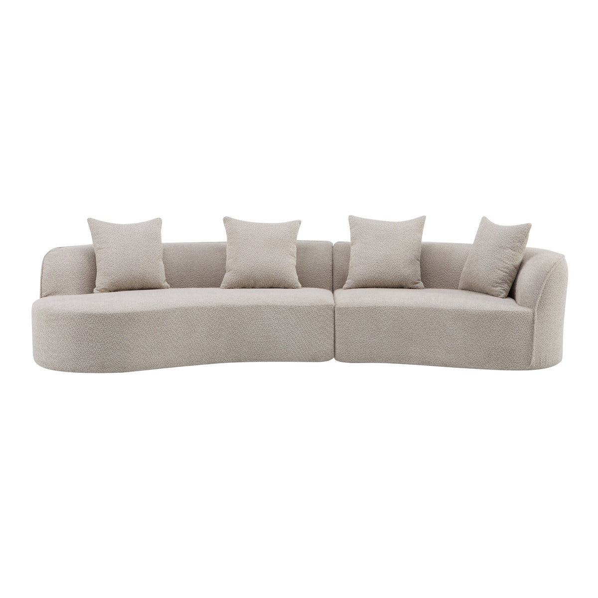 The Almond Curved Sectional Sofa – 126"