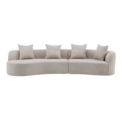 The Almond Curved Sectional Sofa – 126"