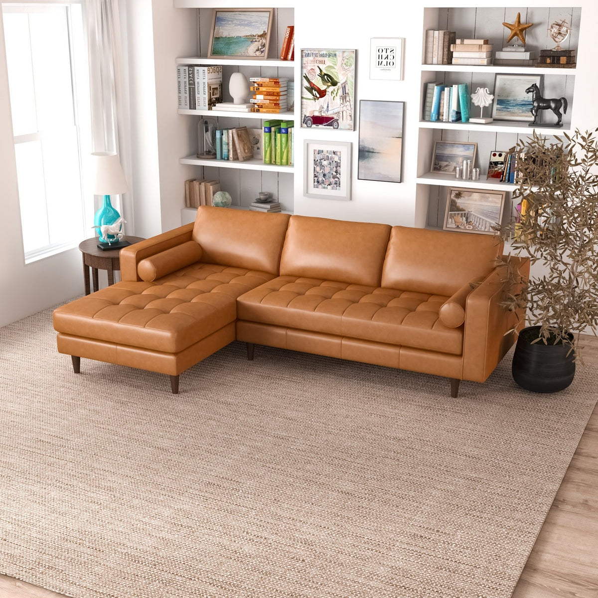 Anthony Mid-Century Corner Sectional Sofa