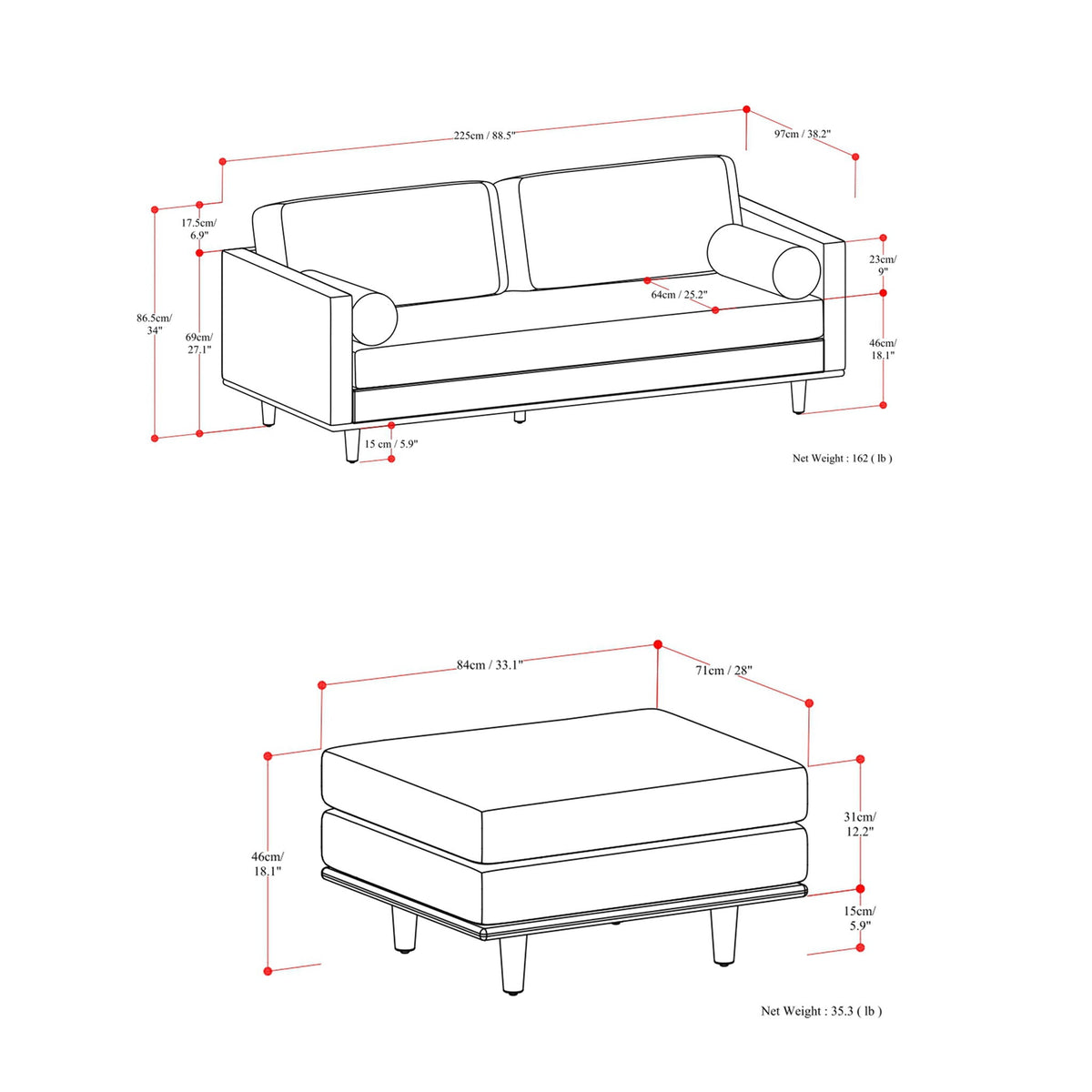 Morrison - Sofa And Ottoman Set