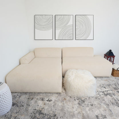 Mar Luxe Microfiber Sectional Sofa