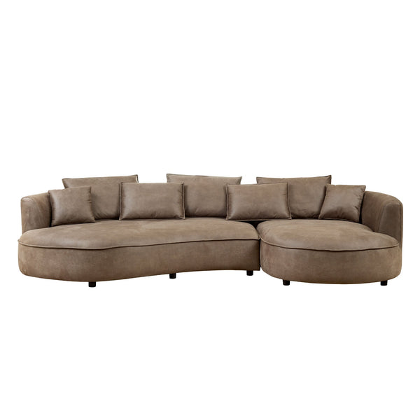 128.74 Inch Modern Sectional Curved Sofa Couch