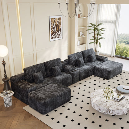 The Grand 150" Modular Sectional with Ottomans