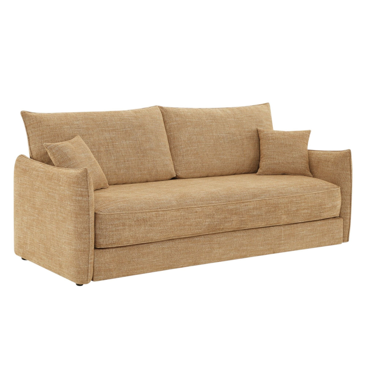 Cadie Mocha Convertible Sleeper Sofa with Two Pillows