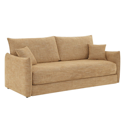 Cadie Mocha Convertible Sleeper Sofa with Two Pillows