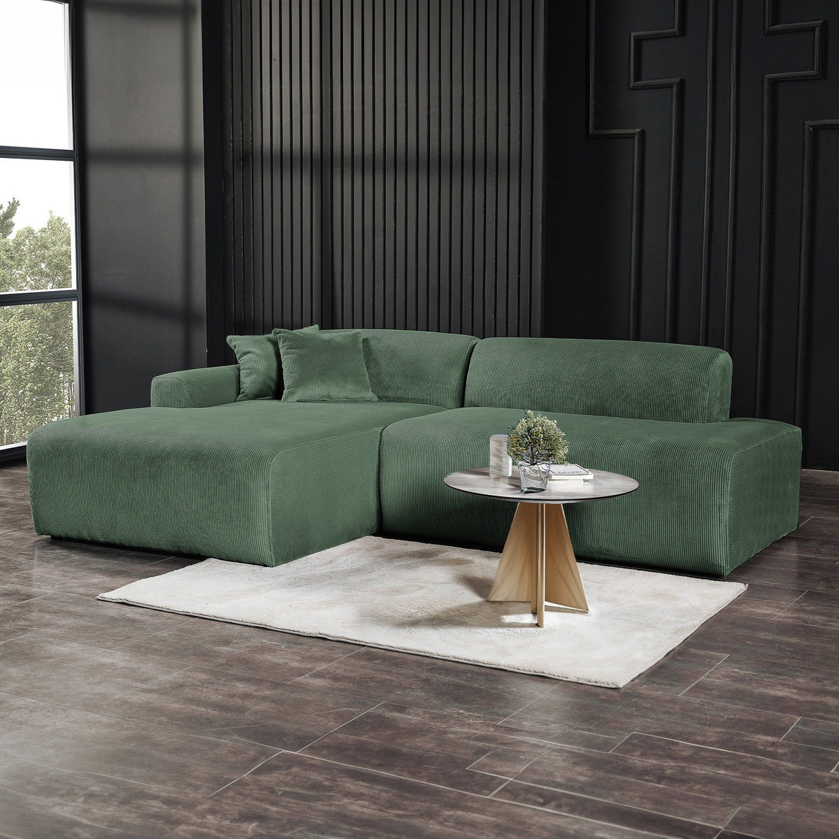 Mar Luxe Microfiber Sectional Sofa
