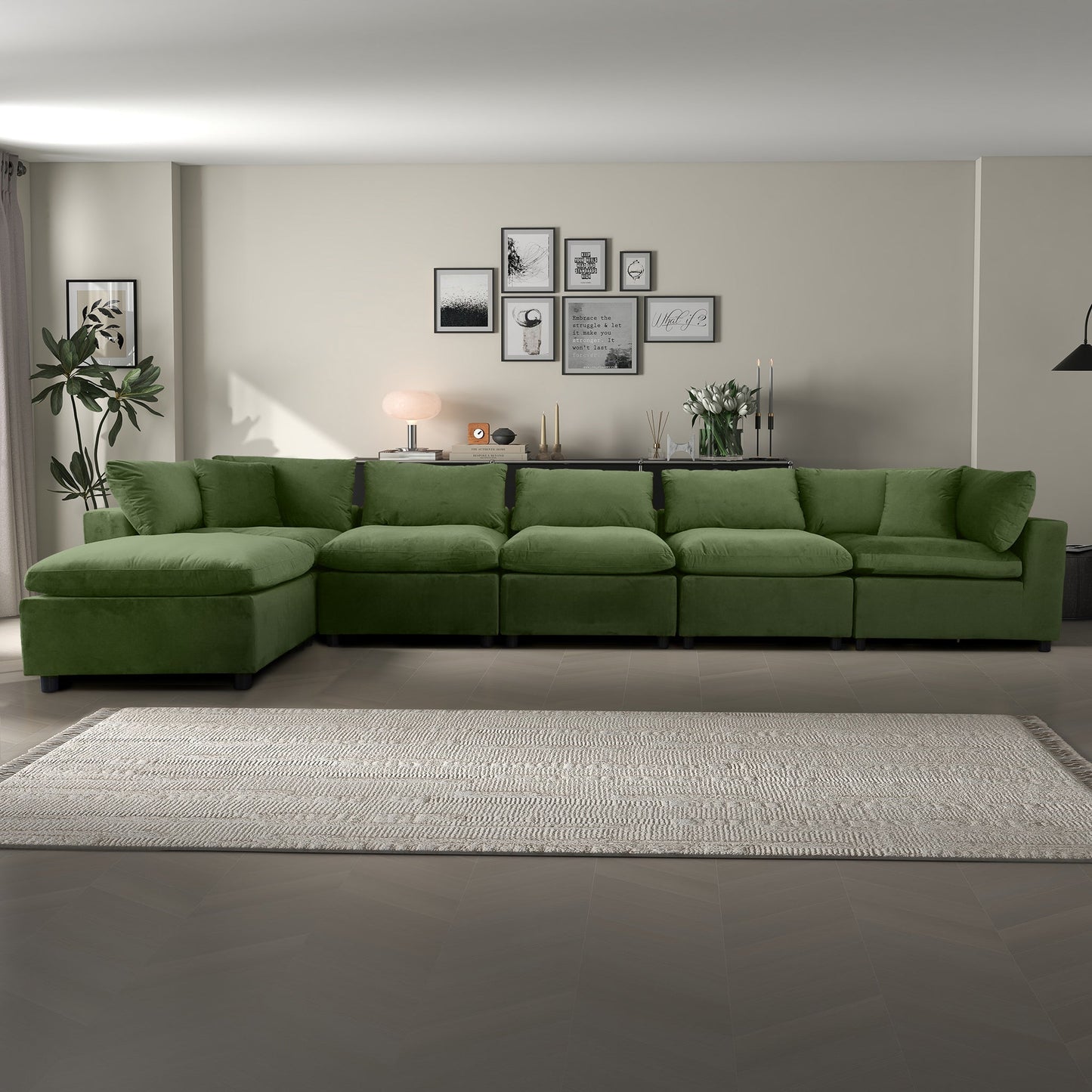 Hayward Olive Sectional Sofa